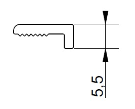 schéma profil finition pour fenêtre PVC