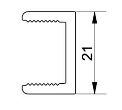 profil d'assemblage couvre-joint en U plat