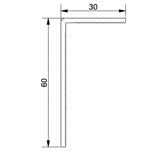 Cornière Pan coupé 100x100 - Finition Fenêtre PVC - Couleur blanc