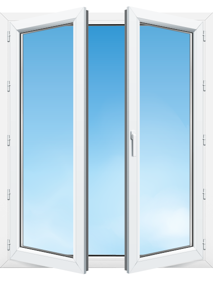 porte-fenêtre PVC sur mesure à 2 vantaux pose en rénovation partielle